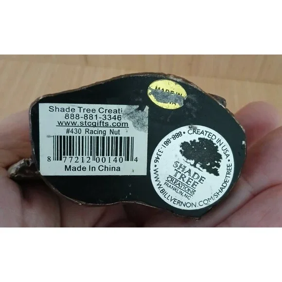 Racing Nut Figurine Walnut 2005 Bill Vernon Mini Figurine - race fan gift - Picture 7 of 9